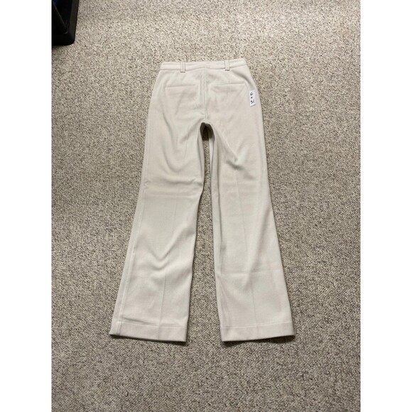 Joie 70's Vibe Soft Corduroy High Rise Patch Pocket Flare Leg Pants Off White 6 - Picture 8 of 12